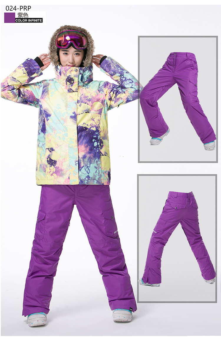 фиолетовые сноубордические штаны женские зеленые
