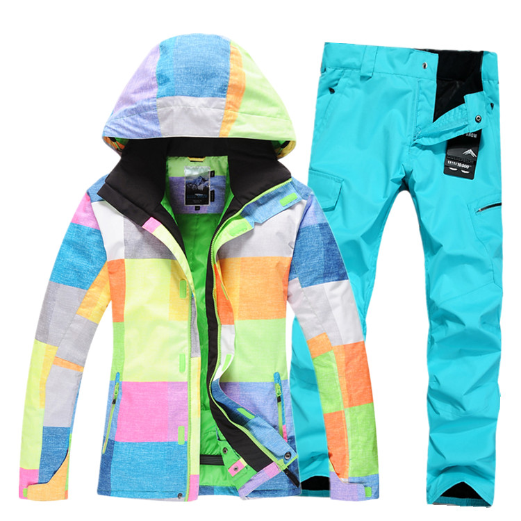 купить мужские горнолыжные костюмы с голубыми брюками в интернет магазине фото