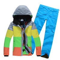 Зимние водонепроницаемые теплые мужские горнолыжные и сноубордические костюмы GSOU SNOW