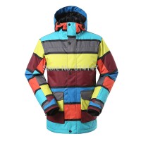 Мужская зимняя водонепроницаемая горнолыжная и сноубордическая куртка GSOU SNOW