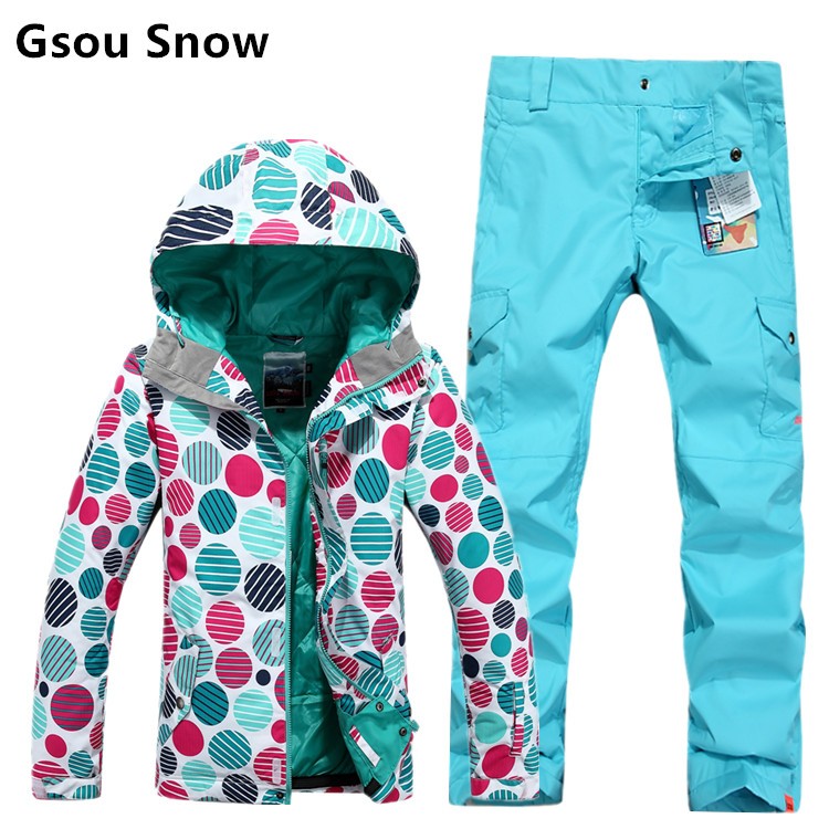 Женский зимний лыжный костюм Gsou SNOW
