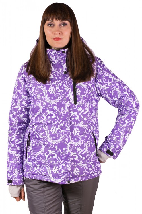 Зимний спортивный горнолыжный сноубордический фиолетовый женский костюм