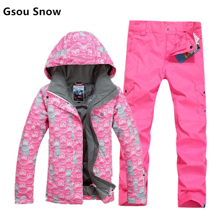 Зимний горнолыжный женский костюм Gsou Snow