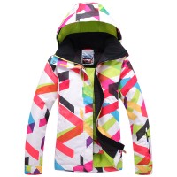 Женская теплая яркая зимняя модная горнолыжная куртка GSOU SNOW