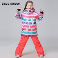 Детский зимний теплый горнолыжный костюм GsouSnow