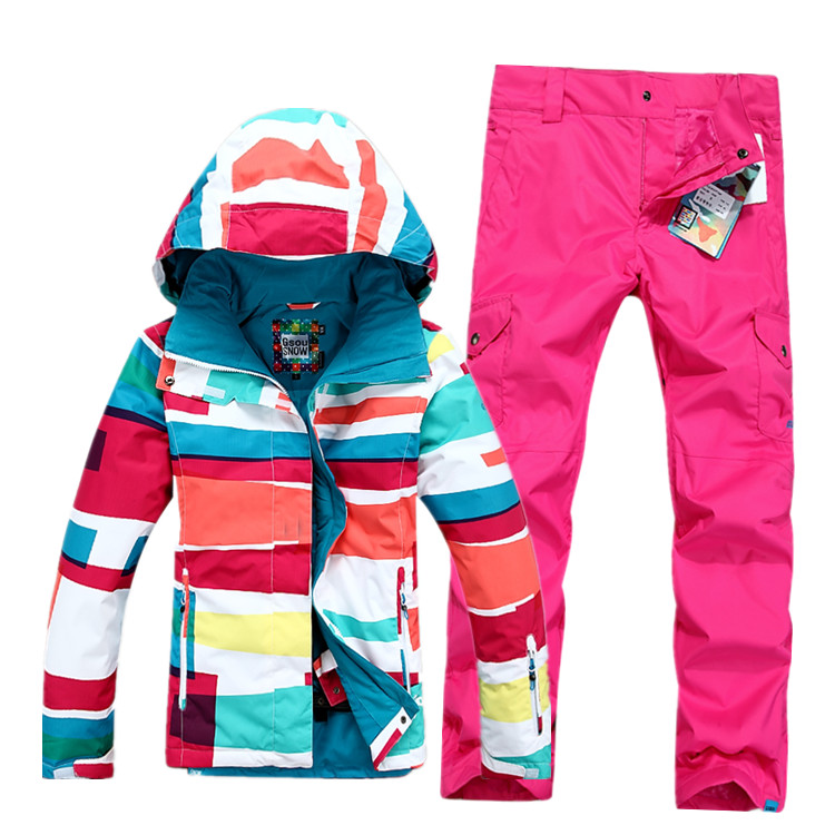 Женский зимний теплый красивый горнолыжный, сноубордический костюм, куртка ROXY, брюки ROSSIGNOL